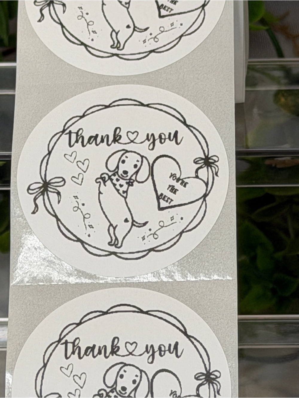 Thank You Dachshund Sticker 2” Round 200 Pack Small Business Packaging Cute - Picture 8 of 10